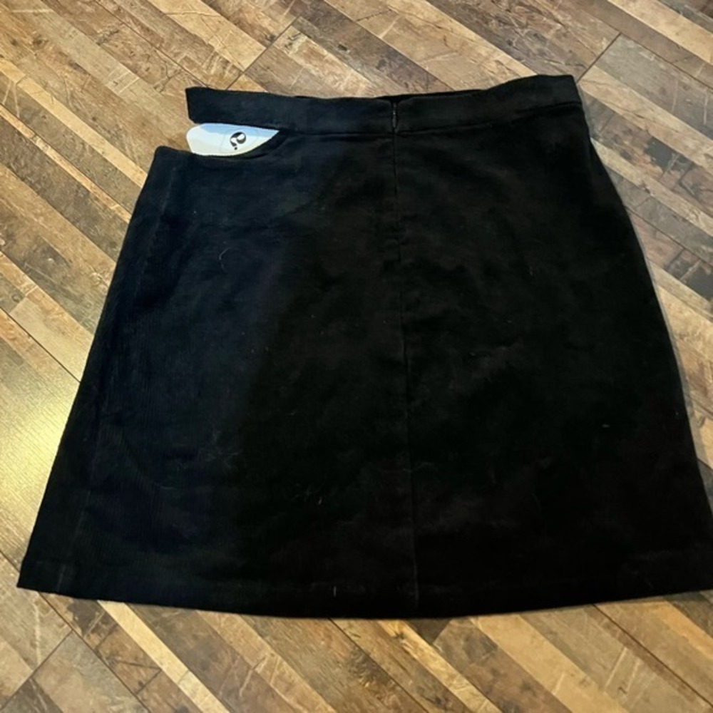 Elodie Black Corduroy Mini Skirt‎ Womens Size M Cotton Blend New with Tags - Picture 9 of 9